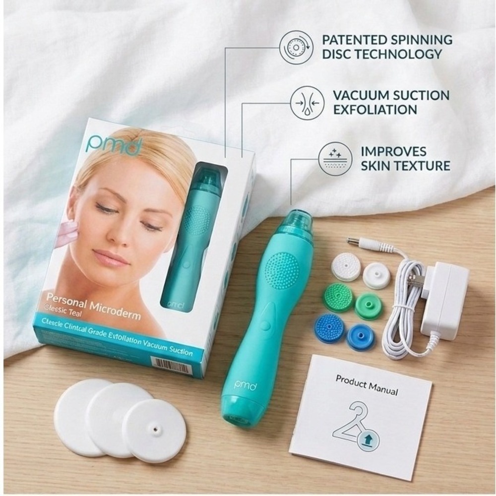 New‎ PMD Personal Microderm Classic At-Home Exfoliation Vacuum Suction Tool Teal